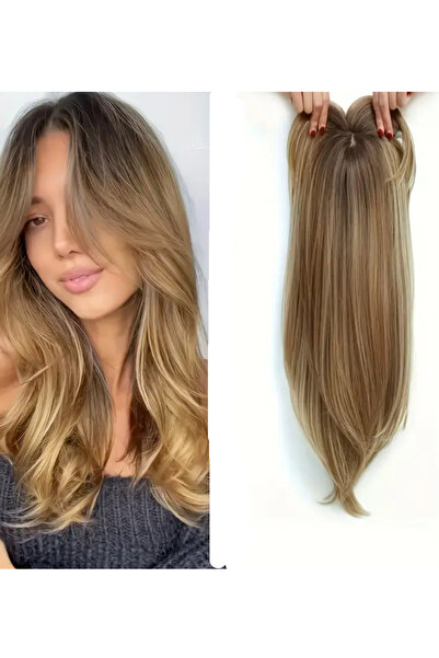 SYNOPE Sarı Uzun Saç Sentetik Perçemli Kadın Sarı Uzun Peruk Yapay Uzun Sarı Saç