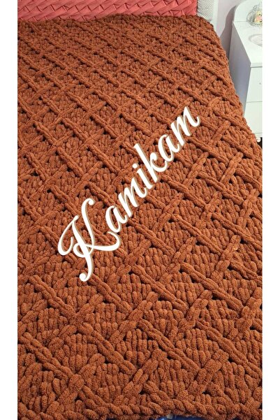 KAMİKAM М'яка оксамитова ковдра Alize 100 X 100 см, в'язана вручну, для немовлят