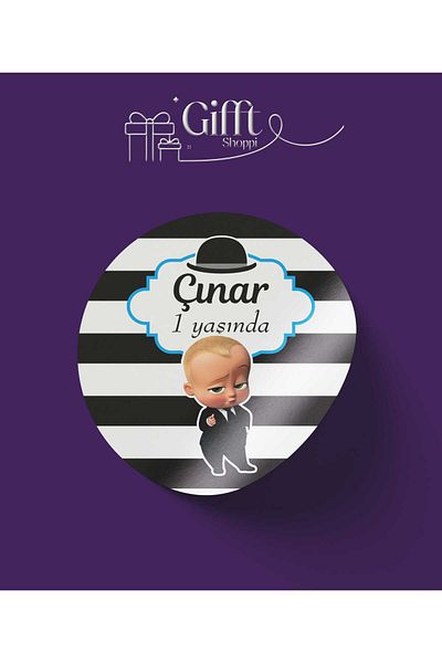 giftshoppi 50 Pieces 3.5X3.5Cm Figured Sticker Card