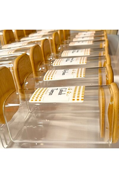 color house 300 ml Capacity and 4 Organizer Spice Rack Borosilicate - Jar Stand with Bamboo Lid