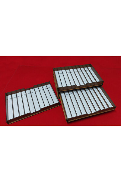 aswood 3 katlı Kişiye Özel İsimli Tesbih,Bileklik ve Takı  kutusu organizer d...