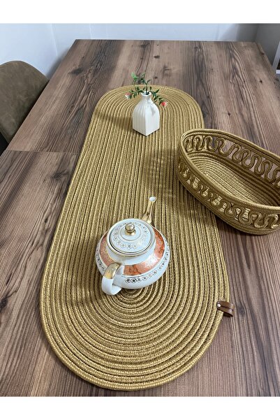 naylişhome Boemski poklon od jute i slame Stolni raner - Stolnjak za miraz, z...