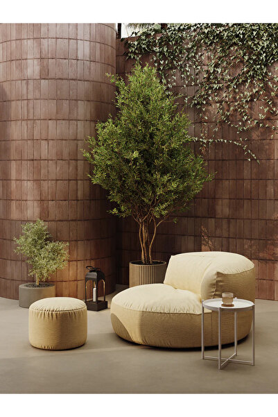 PATARA HOME Mila Modell Gri Puff & Armut Koltuk