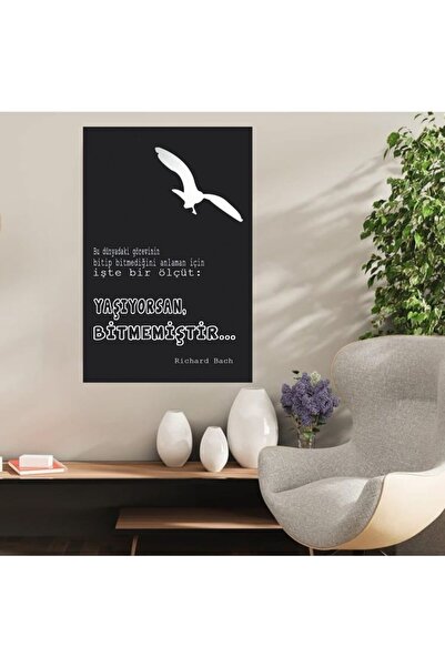 DURUSOY Ρετρό ξύλινη αφίσα από MDF - Αστεία αποφθέγματα, γραφές τοίχου, τοπία...