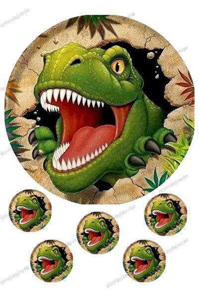 sevvom ورق حلوى مطبوع عليه صورة ديناصور قابلة للتجديد