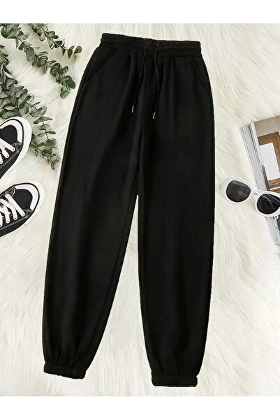 CAONNES Unisex Black Jogger Sweatpants - Elastic Leg Shah Modaffdsdfsdfjk