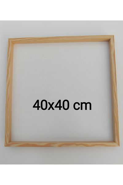 Oduncudünyası 40X40 cm Wood Framed Board White (Without Glass - Backrest Fixed)