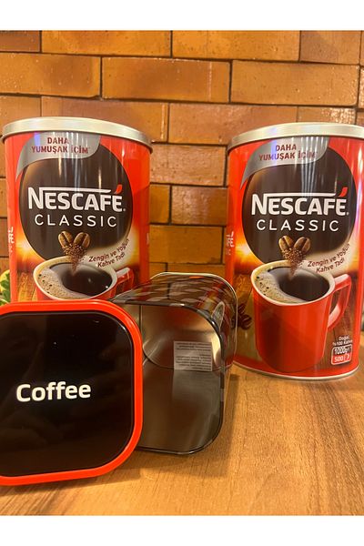 Nescafe Classic 1kg X 2 Pieces,Tin Box with a Gift.