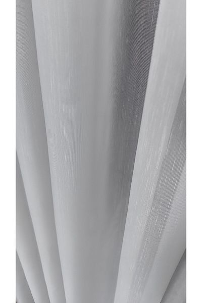 Yuka Linen Bamboo Tulle Curtain - 1/3 Close Pleat, Non-Wrinkle Iron, Leaded Skirt