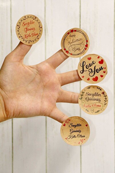 Vice Sevgililer günü etiketi -Sevgililer Gününüz Kutlu Olsun baskılı -70 adet...