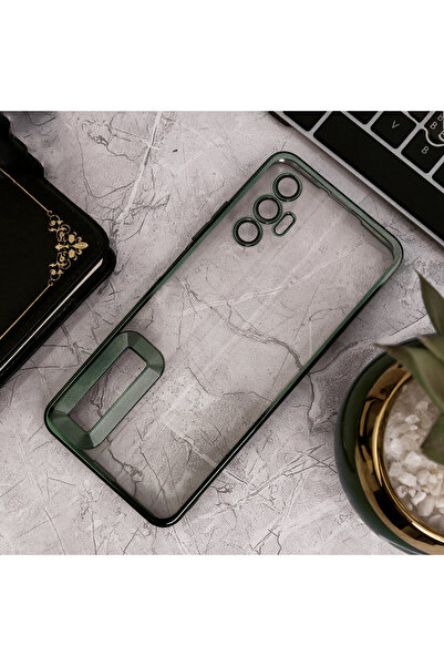 TEKNOMODA Tecno Pova 3 Kılıf Logo Yeri Açık Kamera Lens Korumalı Renkli Kenar...