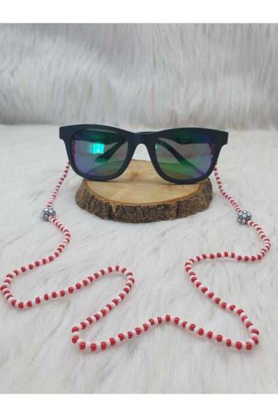 HAPPY HANDMADE Children's Glasses Chain with Fans Football Themed Glasses Chain Glasses Accessory