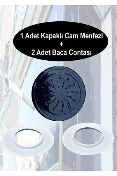 Dempol Siyah Kapaklı Menfez + 2 Adet Baca Contası