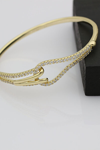 XUPING JEWELRY Stil Incisi/Xupıng Jewelry 14 Ayar Altın Kaplama Düğüm Model Z...