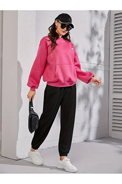 CAONNES Ψηλόμεσο μαύρο παντελόνι jogger - Ύφασμα πλεκτό με 2 κλωστές SHAH MOD...