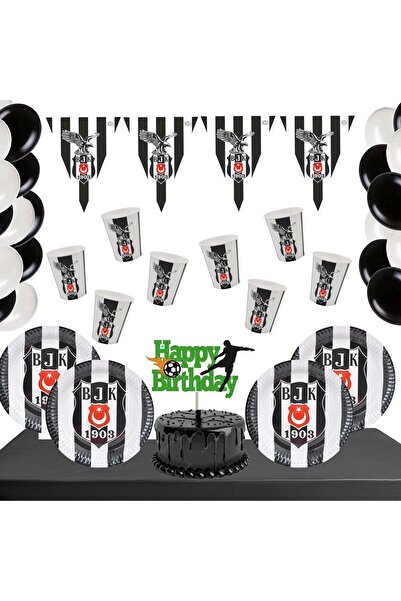 Parti Evreni Beşiktaş Temalı 16 Kişilik Doğum Günü Seti