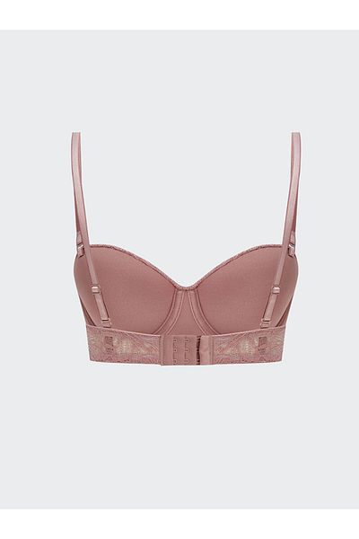 LC Waikiki Σουτιέν LCW DREAM Ροζ Underwire χωρίς επένδυση Lace Strapless