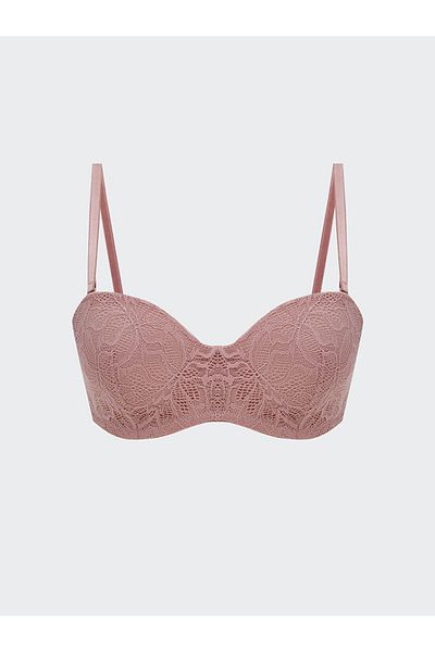 LC Waikiki Σουτιέν LCW DREAM Ροζ Underwire χωρίς επένδυση Lace Strapless
