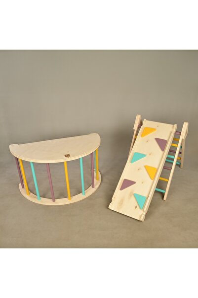Ahşap Etkinlik Masalı Pikler Üçgeni Seti Montessori