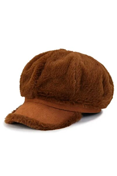 Betülce Trend Peluş Kürklü Kasket Şapka