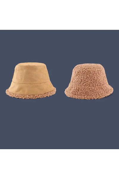 Betülce Trend Plush Fur Fisherman Hat