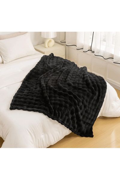 sevaradekor Plush Seat Cover Fluffy Sofa Shawl Bubble Fleece Seat Cover 150 X 100 cm