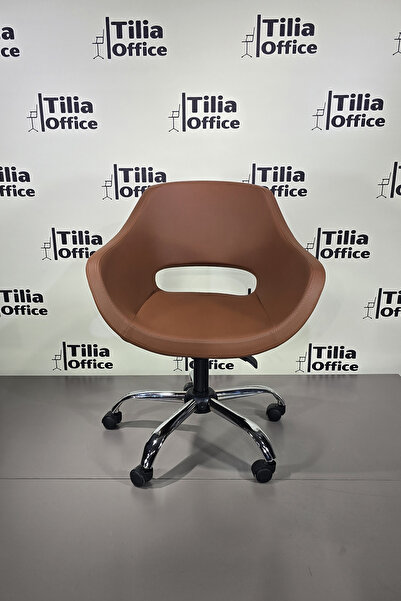 Tilia Monaco Çalışma Kesim Koltuğu Yonca Tekerlekli Krom Ayak