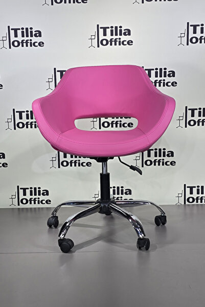TİLİAOFFİCE Monaco Ofis Çalışma Koltuğu - Krom Yonca Tekerlekli Ayak V10
