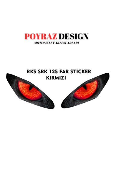 Genel Markalar RKS SRK 125R UYUMLU FAR KAPLAMA STİCKER KIRMIZI