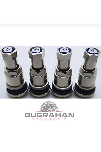 Michelin 4'lü Çelik Sibop Seti Orijinal Paslanmaz Çelik