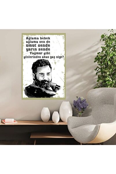 DURUSOY Ρετρό ξύλινη αφίσα από MDF - Αστεία ατάκες, γραφές τοίχου, τοπία, ιστ...