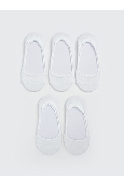 LC Waikiki Lcw Dream White Women's Plain Ballerina Socks 5 Pack