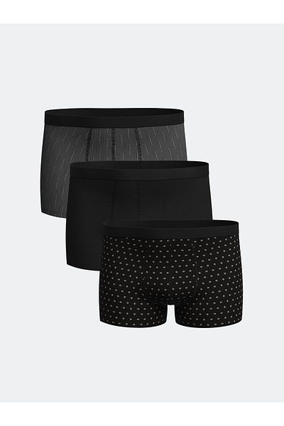 LC Waikiki Standard Fit Cotton Flexible Ανδρικό Boxer 3 τεμαχίων