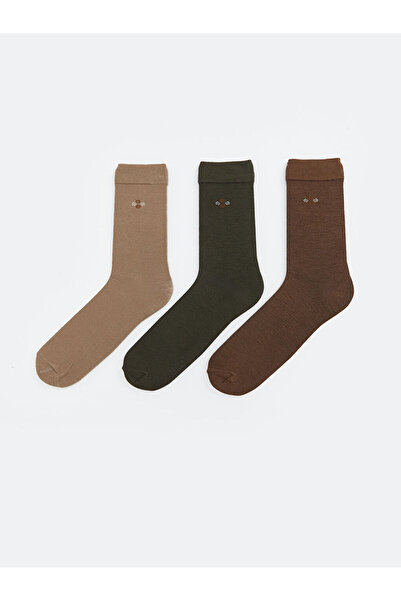 LC Waikiki Mixed Patterned Bamboo Men's Socks 3-Piece Set