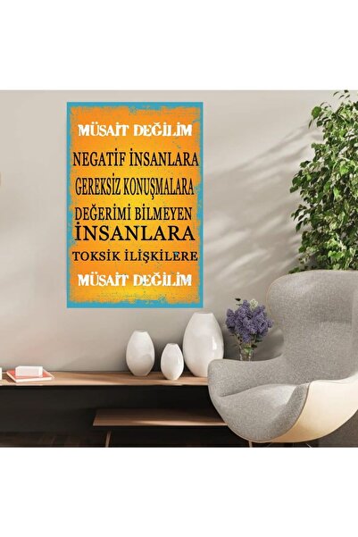 DURUSOY Ρετρό ξύλινη αφίσα από MDF - Αστεία ατάκες, γραφές τοίχου, τοπία, ιστ...