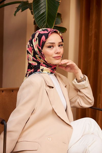 İpekhan Nature Iris Soft Scarf Beige Pink 1160-01