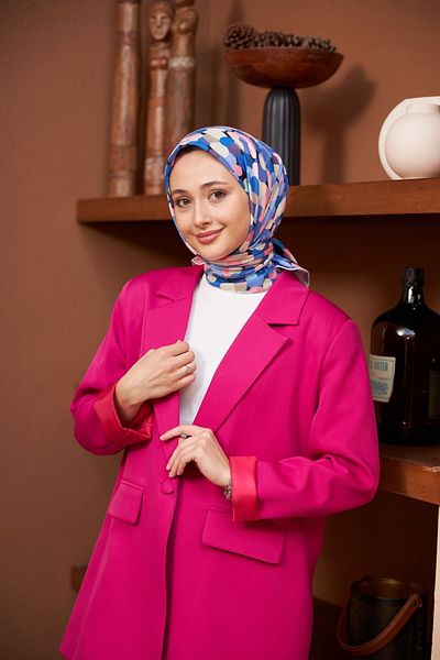 İpekhan Colorday Points Μαλακό Κασκόλ Navy Blue 1161-09