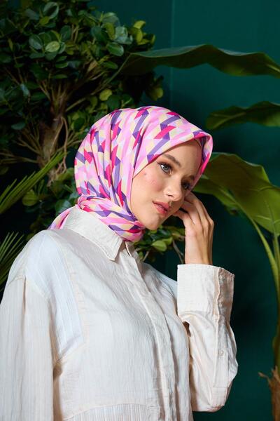 İpekhan Μαλακό κασκόλ Marrakech Collection Ροζ Βιολετί 1205-12