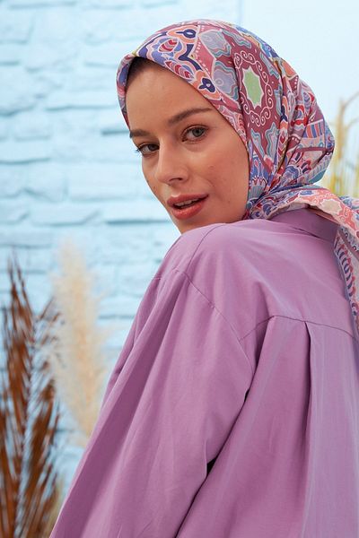 İpekhan Φουλάρι Yakamoz Powder Blue Cotton Viscose