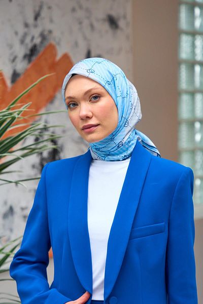 İpekhan Harmony Collection Soft Scarf Blue 1176-11