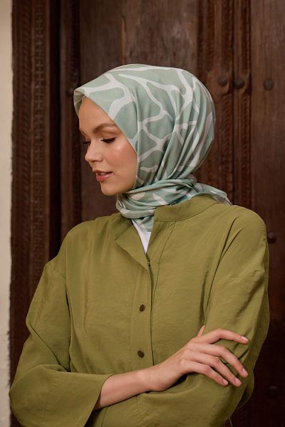 İpekhan Marrakech Συλλεκτικό Μαλακό Κασκόλ Sea Green 1196-13