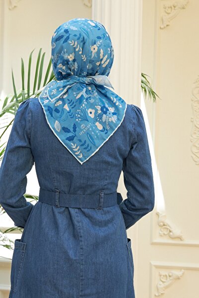 İpekhan Шарф з бавовняної віскози кольору індиго