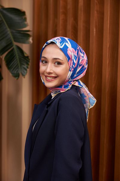 İpekhan Nature Iris Soft Scarf Night Blue Powder 1160-11