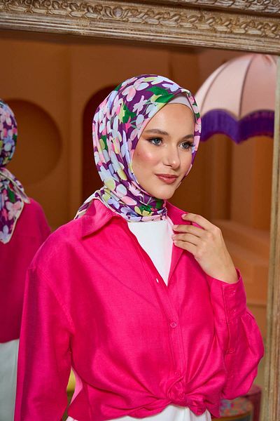 İpekhan Μαλακό κασκόλ Marrakech Collection Dark Violet 1200-03