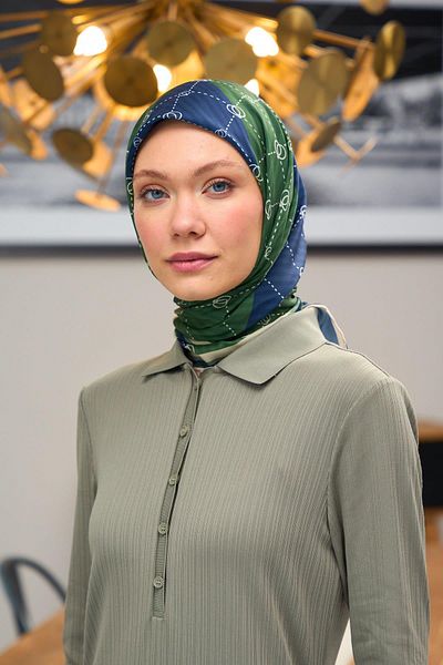 İpekhan Μαλακό κασκόλ Harmony Collection Dark Green 1176-05