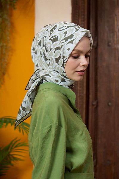 İpekhan Μαλακό κασκόλ Marrakech Collection Khaki Mink 1195-11