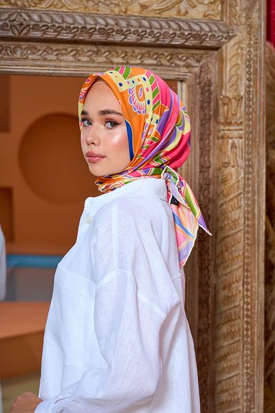 İpekhan Marrakech Συλλεκτικό Μαλακό Κασκόλ Mahogany Dark Pink 1202-07