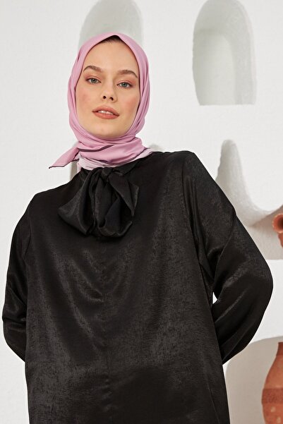 İpekhan Μαντίλι βισκόζης με απλό σχέδιο παστέλ ροζ βαμβακερό