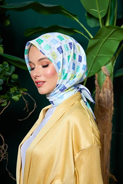 İpekhan Колекція Marrakech М'який шарф білий фіолетовий 1204-03