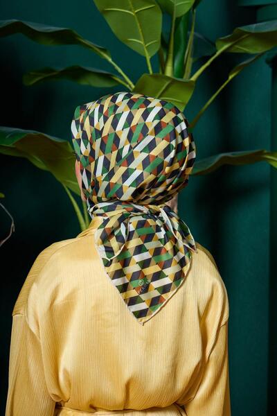 İpekhan Marrakech Συλλεκτικό Μαλακό Κασκόλ Μαύρο Πεύκο Πράσινο 1205-05